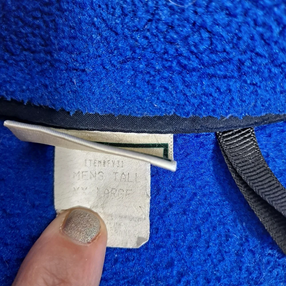 L.L. Bean Blue Fleece Zip- Up Jacket